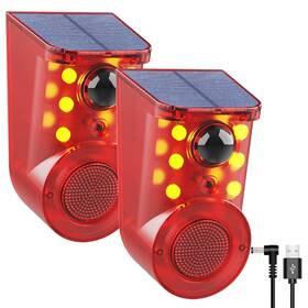 Chunhee Sl21-2 Solar Outdoor Motion Sensor Alarm 3 Working Mode Activated 120db