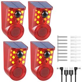 Chunhee Sl21-4 Solar Outdoor Motion Sensor Alarm 3 Working Mode Activated Ala