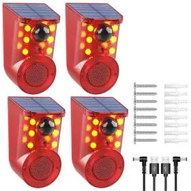 Sl21-4 Chunhee Solar Outdoor Motion Sensor Alarm 3 Working Mode Activated Ala