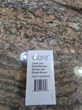 Clare One Clr-c1-dwshk-b Door/window Sensor With Shock-brown