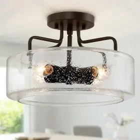 Classy Leaves 723803755075 Semi Flush Mount Ceiling Light 4 Lights Farmhouse Oil-rubbed Bronze Classy Leaves 723803755075 Semi Flush Mount Ceiling Light 4 Lights Farmhouse Oil-rubbed Bronze