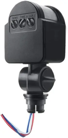 Mz619 Comidox Led Outdoor 110-220v Infrared Pir Motion Sensor Detector Wall Light Black