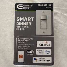 Commercial Electric Hpda311cwb 500-watt Single Pole Smart Dimmer Switch With Motion Sensor