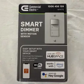 Hpda311cwb Commercial Electric 500-watt Single Pole Smart Dimmer Switch With Motion Sensor
