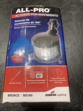 Ms180 Cooper Lighting 180 Degree Motion Sensor - All Pro Bronze