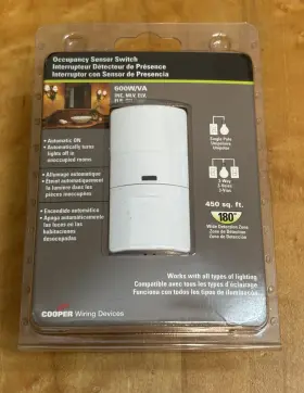 Os306u-w-k Cooper Occupancy Switch Automatic On New Sealed