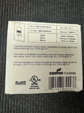 Vnw-d-10011-mv-w Cooper 10 Pc Lot New In Box Greengate Vnw-d-1001-mv-w Neoswitch Occupancy Sensor Vnw-d-10011-mv-w Cooper 10 Pc Lot New In Box Greengate Vnw-d-1001-mv-w Neoswitch Occupancy Sensor