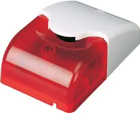 15-560m Cop Security 876840010895 Mini Strobe Siren With Red Led Light Dc 12v White And