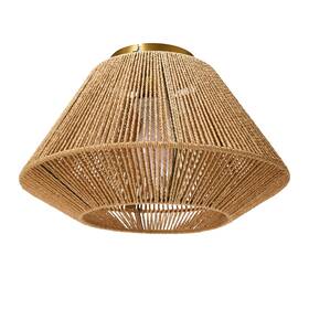 Creative Co-op Ec0904 Co-op Coastal Ceiling Lamp With Natural Paper Rope