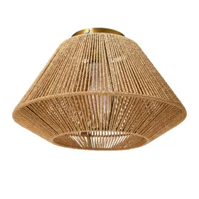Ec0904 Creative Co-op Coastal Ceiling Lamp With Natural Paper Rope
