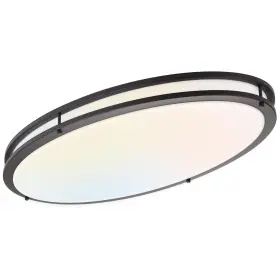 Fmb32-50-3ct Dakason 32in Oval Led Flush Mount Ceiling 32 Inch Oil Rubbed Brown - 1pack