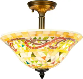 3ltf Dale Tiffany 8780/3ltf Lamps Tiffany/mica Three Light 13.25-inches Mount