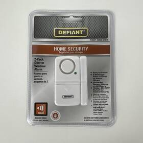Defiant 1001090328 Home Security 2-pack Door Or Window Alarm 120db Siren - White