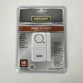 1001090328 Defiant Home Security 2-pack Door Or Window Alarm 120db Siren - White 1001090328 Defiant Home Security 2-pack Door Or Window Alarm 120db Siren - White