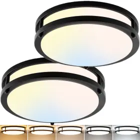 B0bz8ypz4v Delightown 2-pack 10inch 30w Led Flush Mount Ceiling Light Fixtures 2 Packs Black