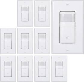 Dependable Direct 313053383359 10 Pack Motion Sensor Light Switch Neutral Wire Required Single Pole Only Not