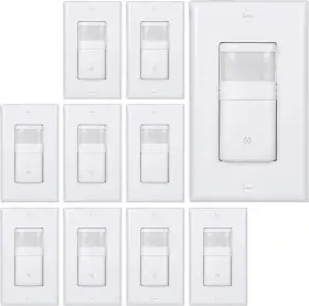 Dependable Direct 313053383359 10 Pack Motion Sensor Light Switch Neutral Wire Required Single Pole Only Not