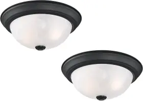 588251 Design House Traditional 2-light Indoor Dimmable Ceiling Matte Black