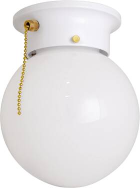 Design House 767654008539 510040 Traditional 1-light Indoor Ceiling Pull Chain White