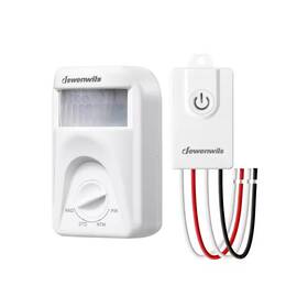 Dewenwils 313092673619 15 Amp Wireless Motion Sensor With Dusk To Dawn Remote Control Light Switch Whi