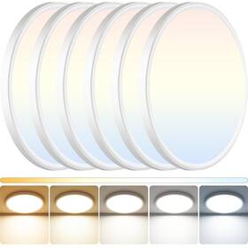 Dinglilighting 268670 6pack Led Flush Mount Ceiling Light 12 Inch Super Slim 6pack-white