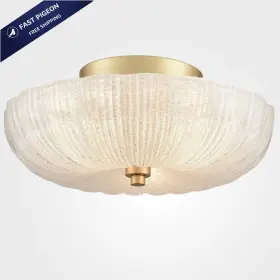 B7290-3cu-j Diryzon Modern 3-light Ceiling Light Fixture Brass Hallway Fine Sand Glass B7290-3cu-j Diryzon Modern 3-light Ceiling Light Fixture Brass Hallway Fine Sand Glass