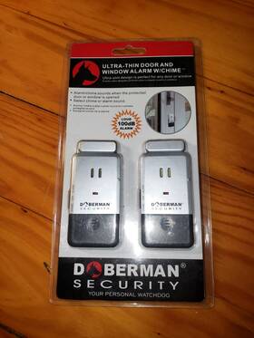 Doberman Security Se-0152 Defender Door/window Alarm/chime #se-0152. Loud 100 Db. 2 Pack