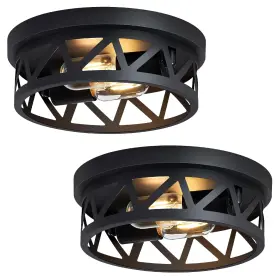 Dp101m Dpxekq Black Flush Mount Ceiling Light Fixture 2-light Hallway 11 Inch Dp101m Dpxekq Black Flush Mount Ceiling Light Fixture 2-light Hallway 11 Inch