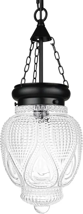 Dsmjfu 757173496986 Black Glass Ceiling Pendant Light Kitchen Island Lighting 7.8in