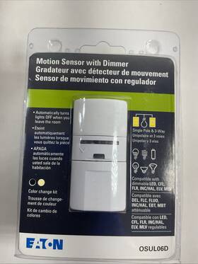 Eaton Qsul06d Osul06d-c4-k-l Motion Sensor With Dimmer Automatically Turns Lights Off