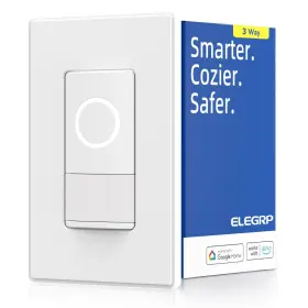 Asss0130-wh Elegrp Smart Motion Sensor Switch 2.4ghz Wi-fi 3 Way Light Compatible With A