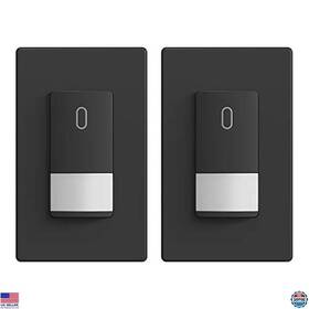 Elegrp B081pjgvlz Motion Sensor Light Switch Pir Activated No Neutral Wire 2 Pack Matte Black
