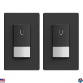 B081pjgvlz Elegrp Motion Sensor Light Switch Pir Activated No Neutral Wire 2 Pack Matte Black