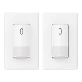 Sp17os-wh2 Elegrp Motion Activated Wall Switch Sensor Pir Infrared Adjustable Matte White 2-pack