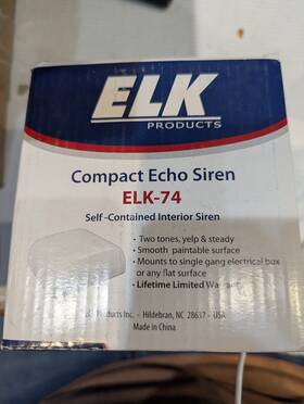 Elk 762158000744 Products Elk-74 Compact Echo System Interior Siren New In Box