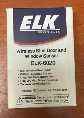 Elk-6023 Elk 762158160318 6020 2-way Wireless Slim Door And Window Sensor