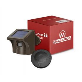Emacros 179312905430 1/2 Mile Long Range Solar Wireless Driveway Alarm Outdoor Weather Resist