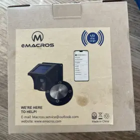 Hs002 Emacros 313045965983 Pro 1 Smart Wireless Driveway Alarm Long Range Solar-powered Motion Senso