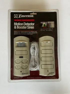 Sma2515p Emerson 025806800265 Motion Detector And Booster Siren Home Security New In Plastic