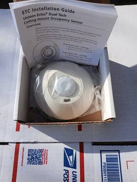 Etc E-doc-c-lr-5 Unison Echo E-doc-c-sr-5 Small Ceiling Mount Occupancy Sensor