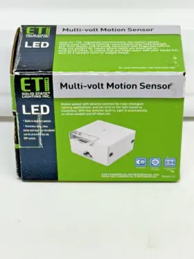 90600121 Eti Motion Sensor Occupancy Switch 120-277v Direct Wire Led Fluorescent