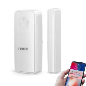 Eversecu 778299333474 Tuya Smart Wifi Door Sensor Open / Close Detector App Notification Battery Op