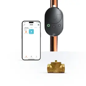 Ezlo 850010803036 Wifi Z-wave Smart Water Shut-off Built-in Hub And Ball Valve Kit 1 Inch