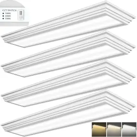 50wwbl-bm Faithsail Dimmable 4ft Led Wraparound Light Selectable 3 4 Ft-4 Pack White