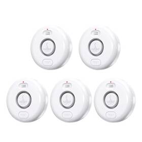 Fansitc 710638532155 Water Leak Detectors 5 Pack 120db Loud Sensor - White