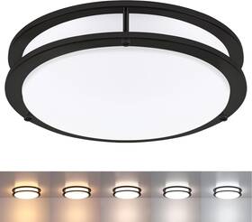 Faymart Lighting 748327896417 Black Flush Mount Ceiling Light 13 Inch Led - 1 Pack