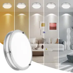 F54901-fm-bn-amz Faymart Lighting 7.5 Inch Round Brushed - 1 Pack Nickel