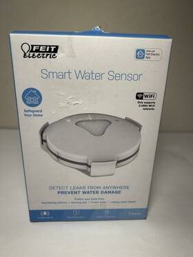 Feit Electric H20/wifi Smart Water Sensor. Wi-fi Compatible Leak Detector New
