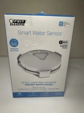 Feit Electric H20/wifi Smart Water Sensor. Wi-fi Compatible Leak Detector New