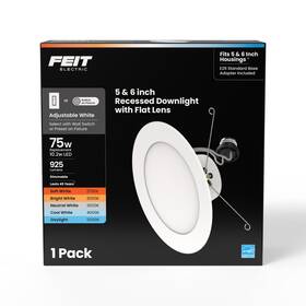 Feit Electric Ledr56f/6wyca 6in Led Recessed Downlight 75w 1 Count Pack Of White